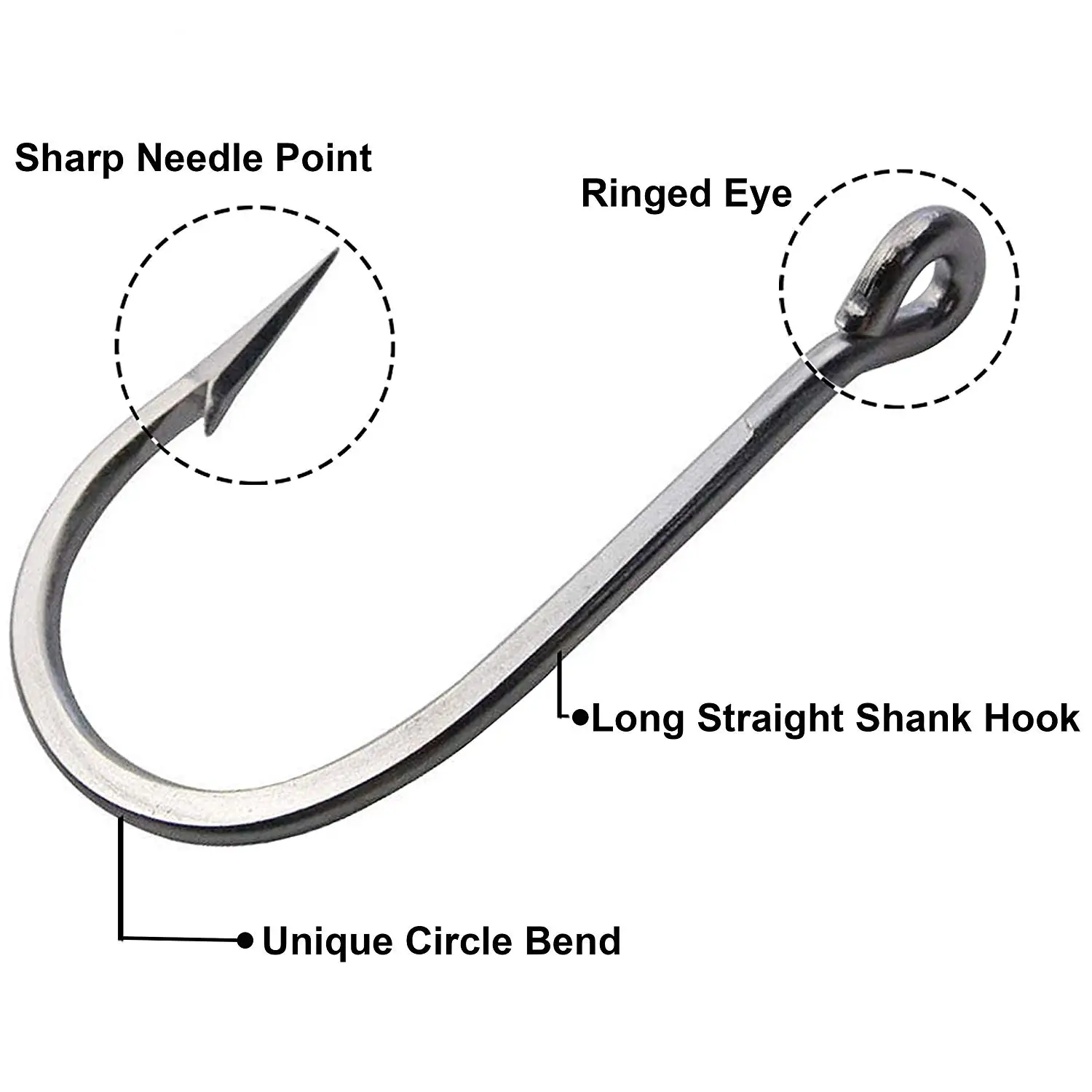 7732 large stainless steel hook thick tuna hook 