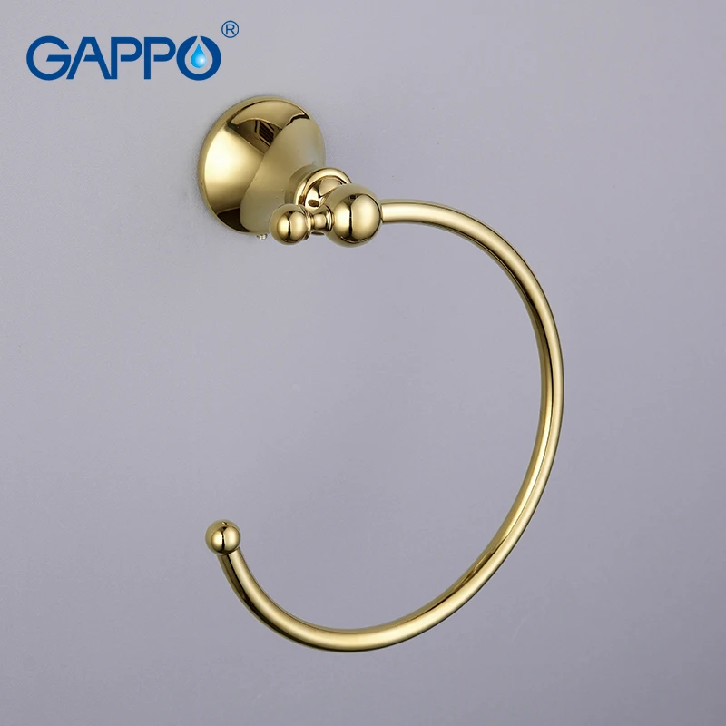 
Gappo 1 Set Modern Style Gold Ring Wall Mount Towel Ring Bathroom Accessories Bath Towel Holder Bath Hardware G1404 