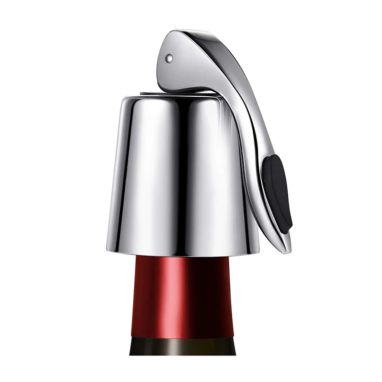 

Wine Bottle Stopper Stainless Steel Wine Bottle Plug with Silicone