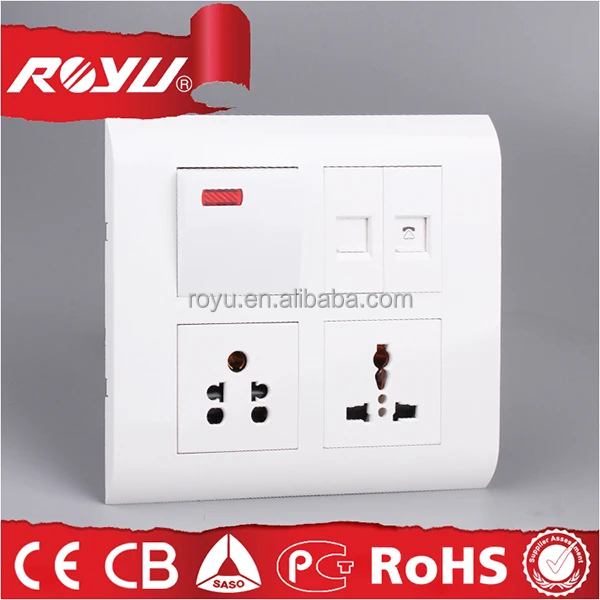 Pc Material Suitable For Indian Market Modular Type Wall Switch