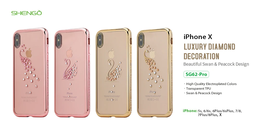 Hot Alibaba Mobile Accessories Diamond Clear Back Tpu Custom Blu