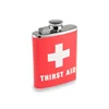 Wholesale Light Red Water Transfer Hip Flask With Cross Sign