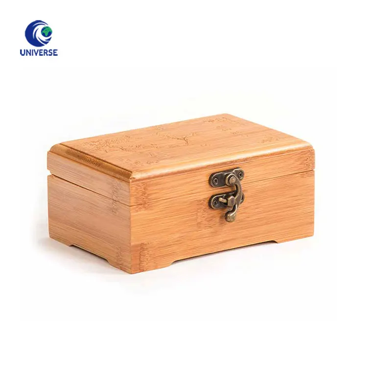 De Bambú De Almacenamiento De Maquillaje De La Joyería Caja De Embalaje