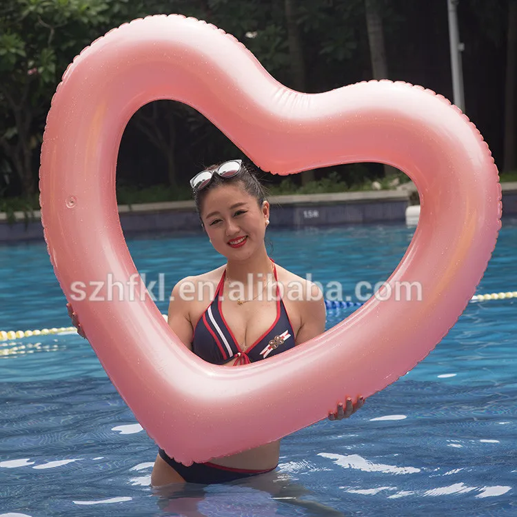 rose gold heart float ring heart shape_