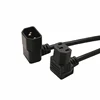 AC Power cord IEC 320 C14 Down angle to C13 Down angled Power cord