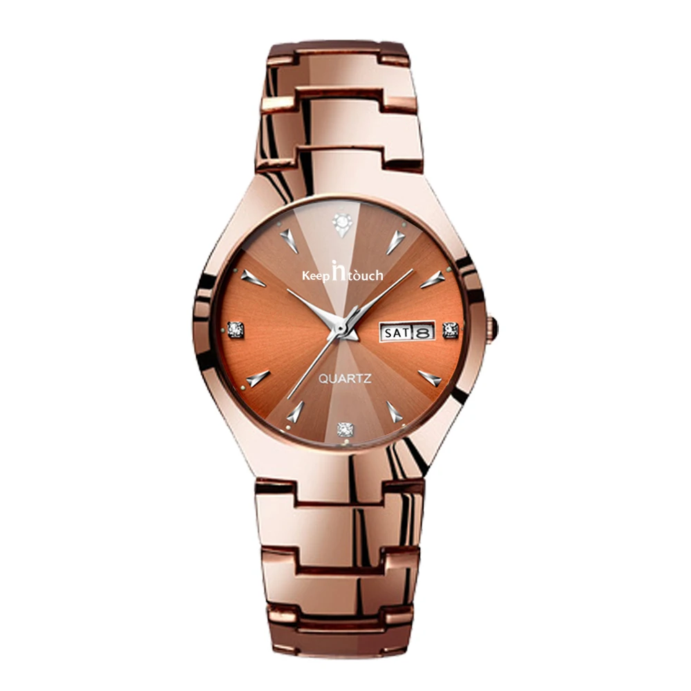 

Fashion Couple Watches Luxury Men Quartz Tungsten Steel Watch