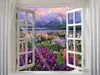 2017 russia popular garden flower out of window full square diamond drill paste hobby painding