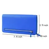 New Arrival Good Quality Blue Leather Women Wallet