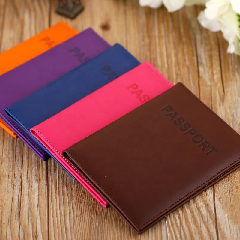 

low cost PU Leather Passport Holder Travel Passport Cover, Customized