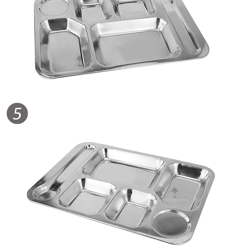 Direct Factory Price Good Quality Stainless Steel Compartment Tray 
