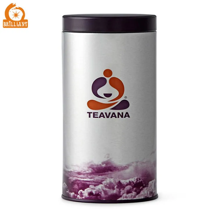 
Teavana Round Tea Tin Box with Customized Printing 