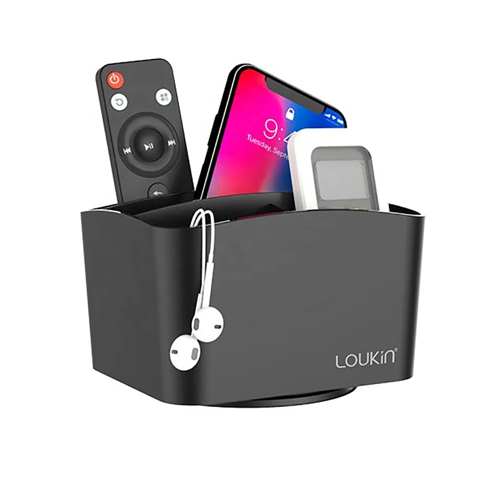 
5 Compartments Remote Control Holder With 360 Degree Rotation 