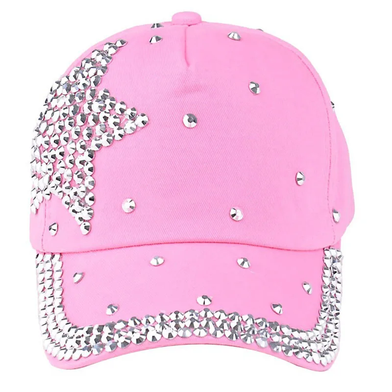 Womail New Fashion Baby Boys Girls Baseball Cap Rhinestone Star Shaped Snapback Hat