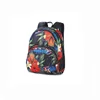 Vegan friendly pretty all-over hawaiian shark print natural cotton canvas fabric backpack