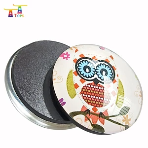 Image of Wholesale Newyork 50mm Round Personalized 3d Religious Japan Dome Crystal Glass Fridge Magnet