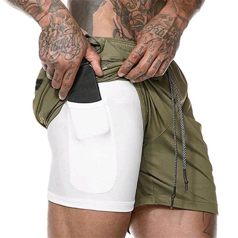 Oem Mens Gym Shorts With Pockets Quick-drying Breathable Outdoor Wear ...