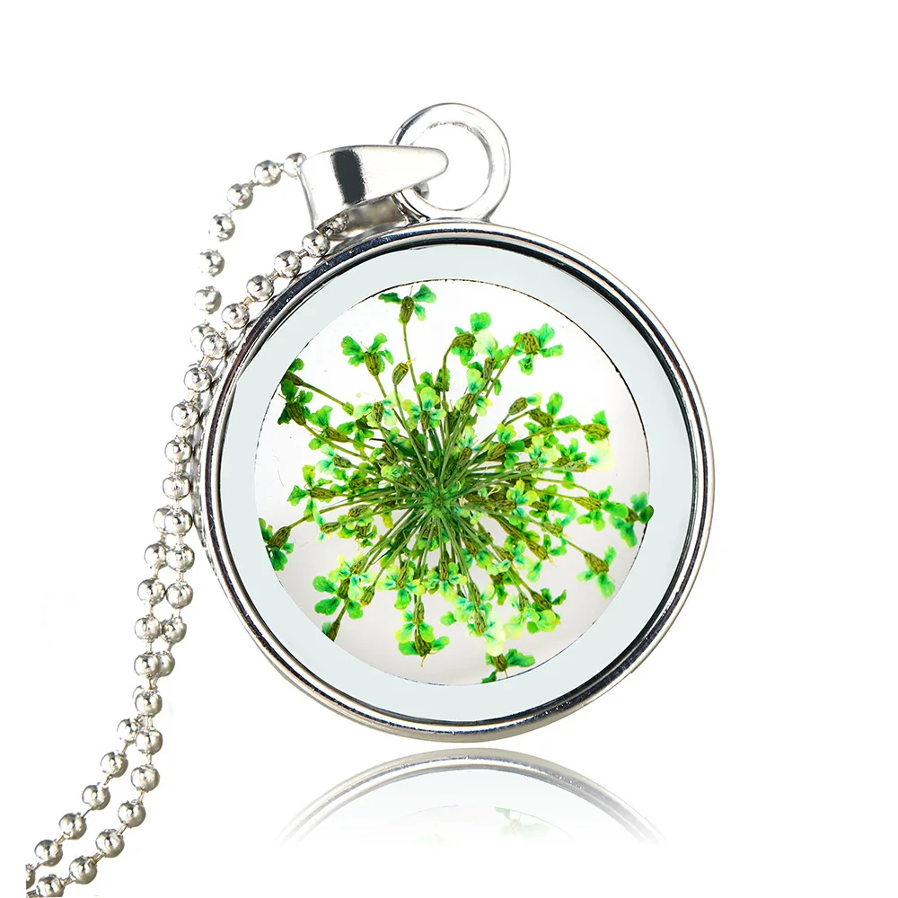 

transparent necklace jewelry glass tree flower transparent pendant jewelry necklace