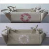 Embroidery cotton bread box/bread basket