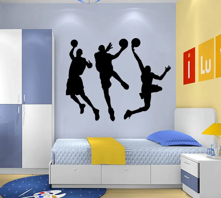 Playing Basketball Wall Stickers Living Room Bedroom Men S Room