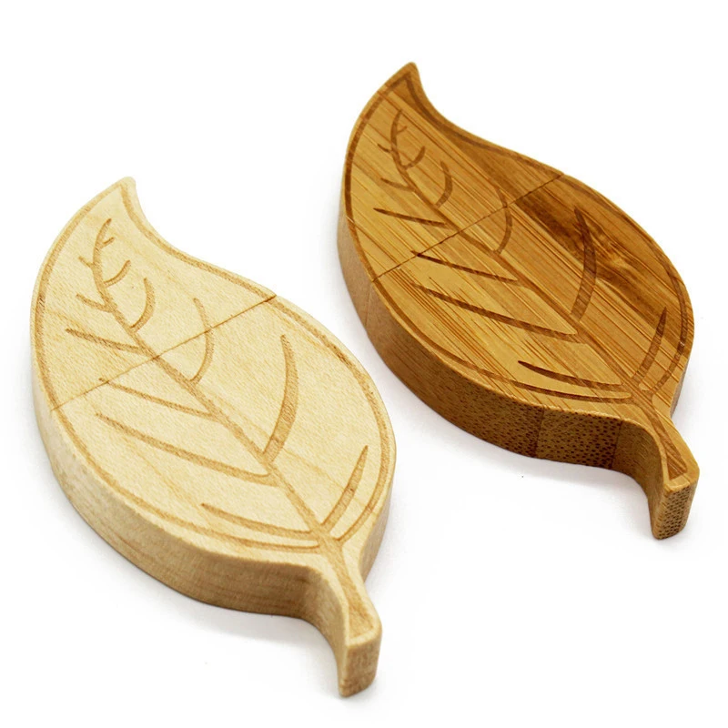 

Wood Box Memory Stick Leaf Shape Usb Flash Drive