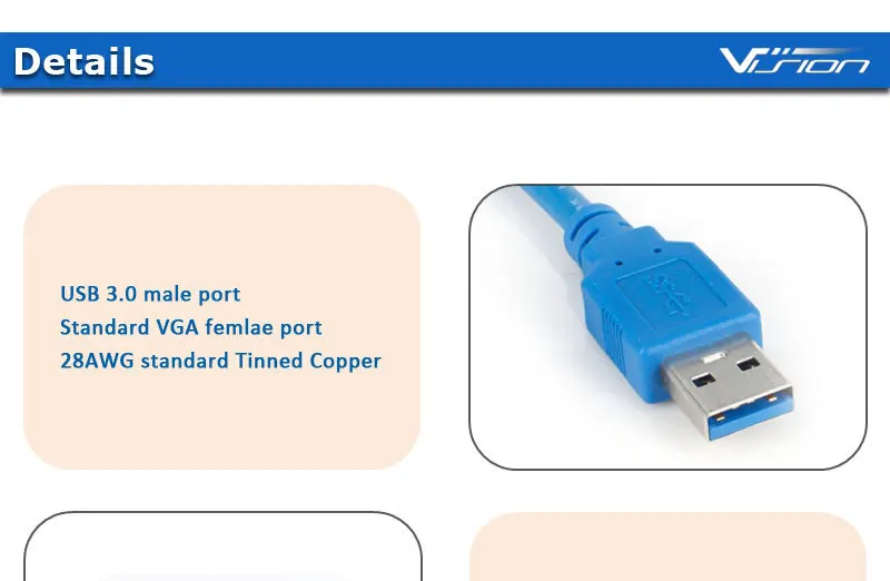 USB 3.0 2.0 to VGA Multi-Display Adapter Converter External Video Graphic Card - ANKUX.COM