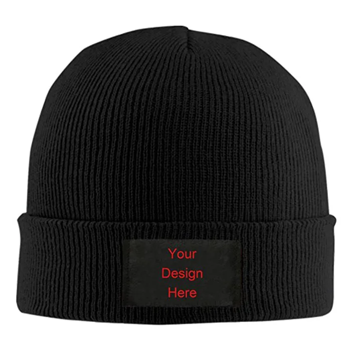 Custom Men's Wool Beanie Hat With Top Ball - Buy Custom Men's Beanie ...