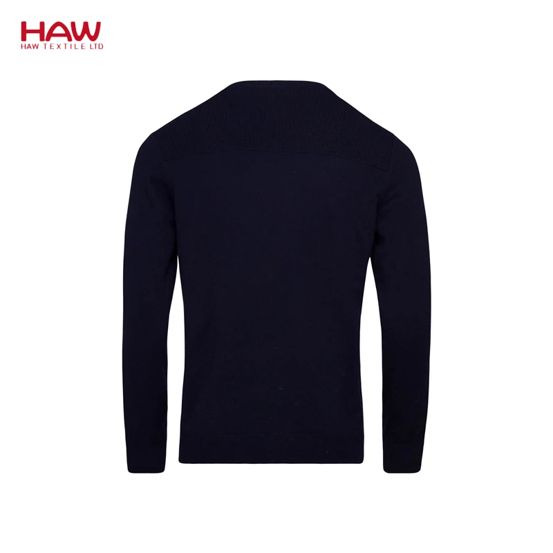 
Long Sleeve Casual Solid Wool Cashmere Pullover Knitted Men Sweater 