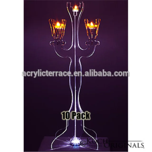 Kd Packing Clear Acrylic Candlesticks Lucite Candelabra Buy