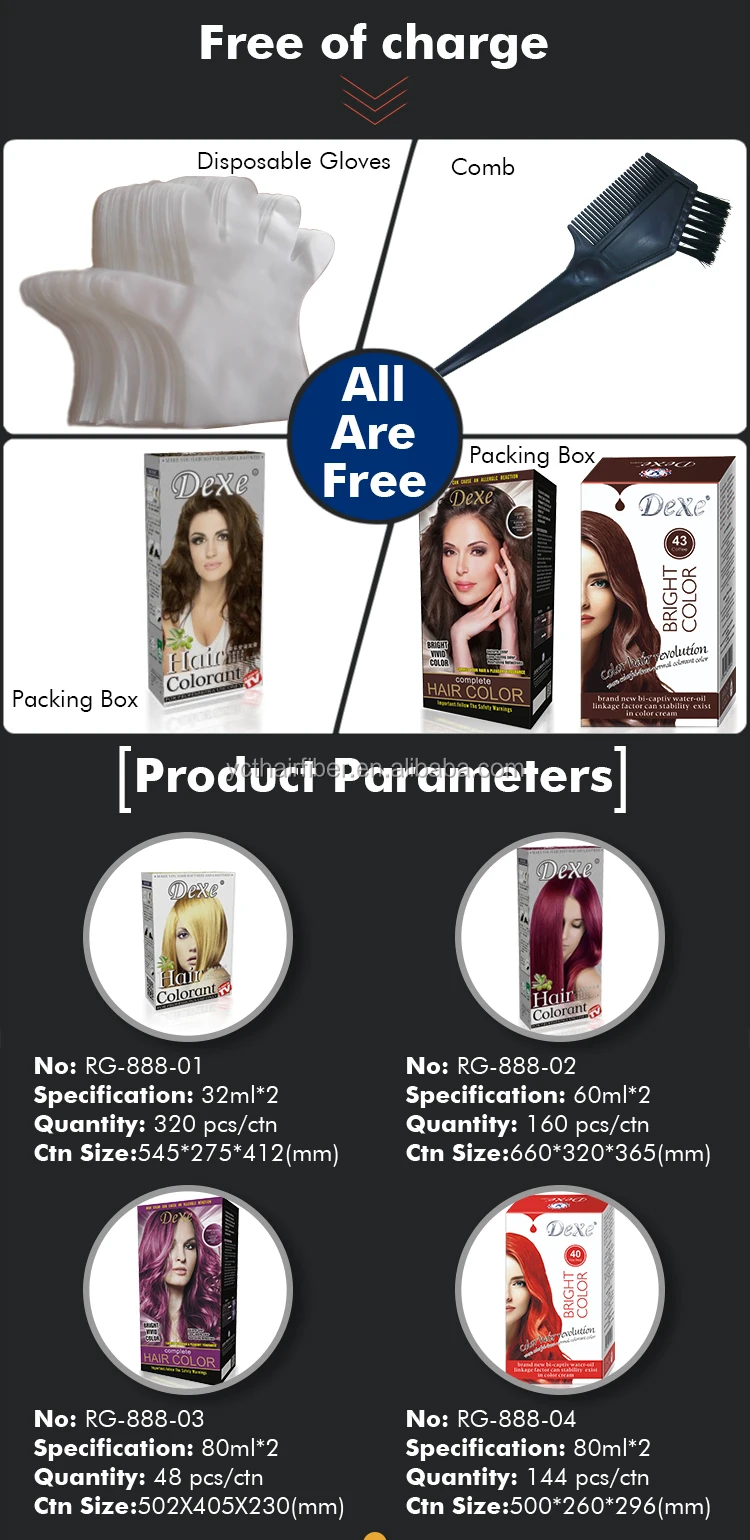 2018 Dexe Amonia Free Safety And Healthy Will Not Dirty The Skin Hot Product Dexe Beard Dye