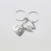 romantic an arrow through heart shape LOVE YOU couple metal key chains