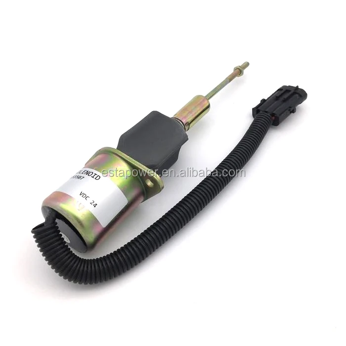 
Fuel Shut Off Solenoid RE53507 12V for 6076AFM30 6081AFM RE53507 24V 