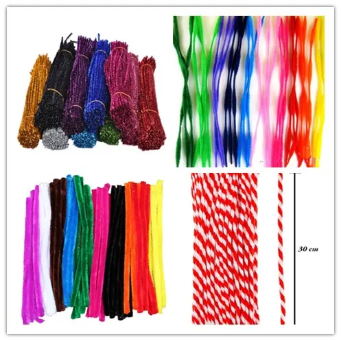G2PLUS 240PCS Chenilla Tallos Destello Pipe Cleaners Pipe Cleaners Colores Limpiapipas Manualidades 6 mm 30 cm para Manualidades y Decorar 