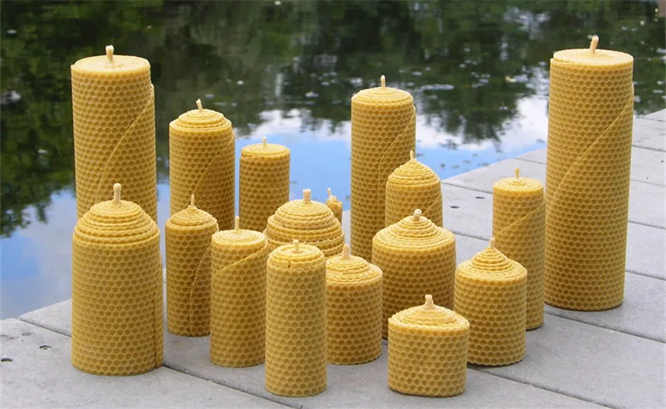 Custom The Wide Selection Of Colours And Designs Natural Beeswax Candle