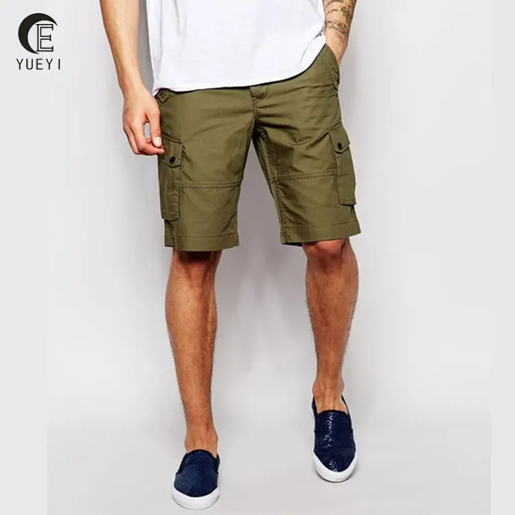 mens olive green cargo shorts