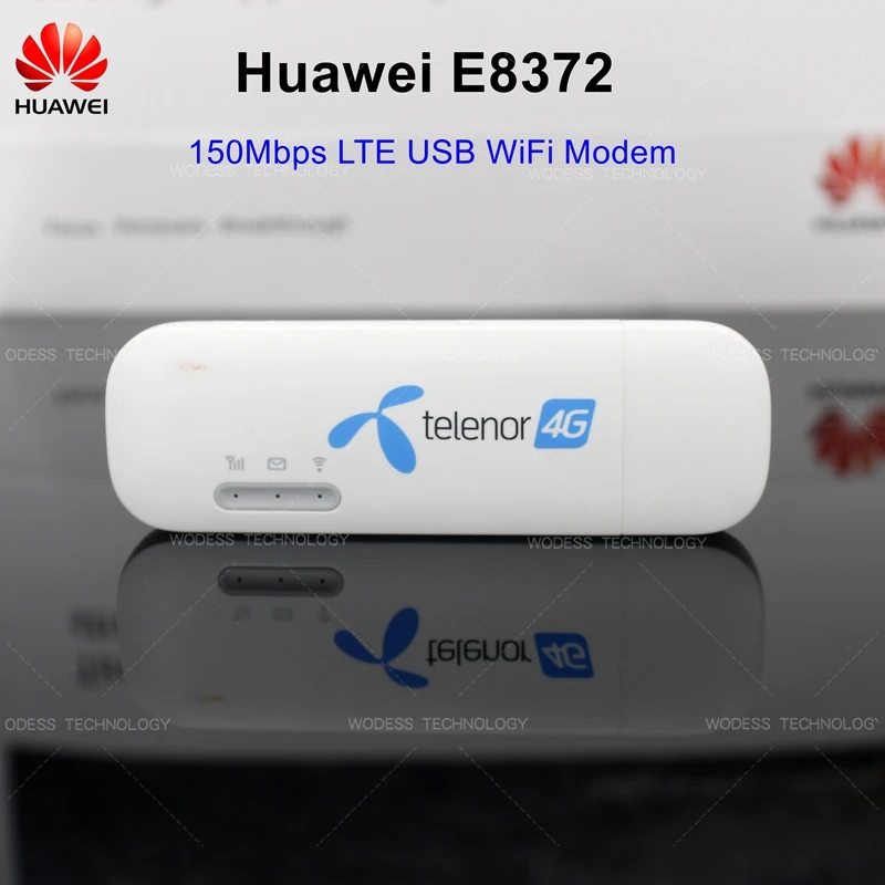 

Unlock 4G LTE USB WiFi Modem Huawei E8372, White