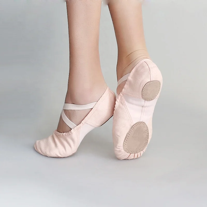 

2019 BS00004 new coming wholesale High Quality Cheap stretch cloth suede soles children professional ballet shoes kids dance, Light pink,black,caramel