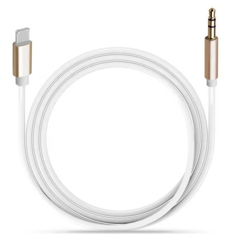 

ZMD perfect car Aux lightningg to 3.5mm male Aux cable for iphone 5/5s/6/6s/7/7plus/8/8plus/X/Xs/Xr/Xs Max, Gold/silver/black