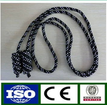 Top quality customized package nylon/ polyester braided/ twisted jump rope skipping rope rainbow rope for indoor/ outdoor