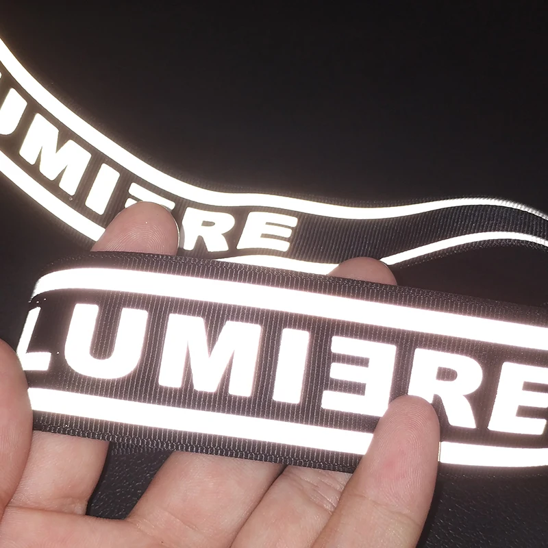 

custom logo reflective polyester webbing strap tape, Custom colors as your need