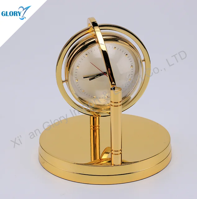 Executive Unique Golden Desk Clock For Business Gift Buy Desk