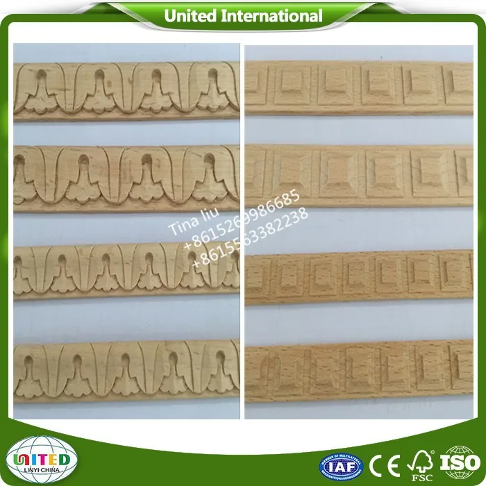wood carve flower moulding wall decoration moulding