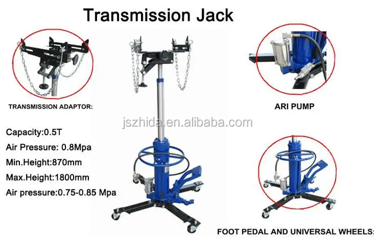 
Useful Air Hydraulic 0.5Ton Transmission Lifting Jack 