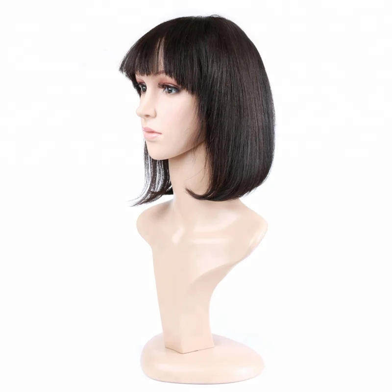 

guangdong factory star style remy peruvian virgin hair bob wig, #1b