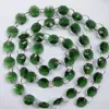 Green crystal chandelier beads chain wedding garland for hanging christmas tree suncatcher