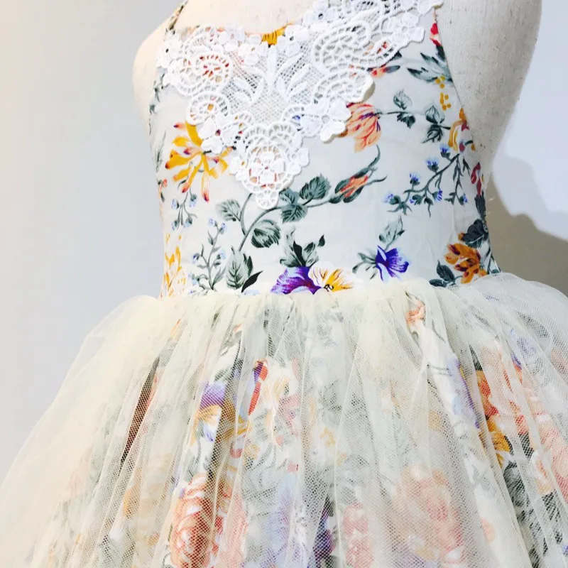 New Design Summer 28 Years Lace Kids Clothes Flower Girl Slip Dress