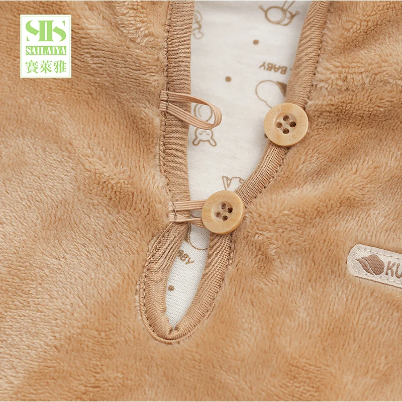 
fashion organic cotton baby autumn winter shawl velvet cloak clothes 