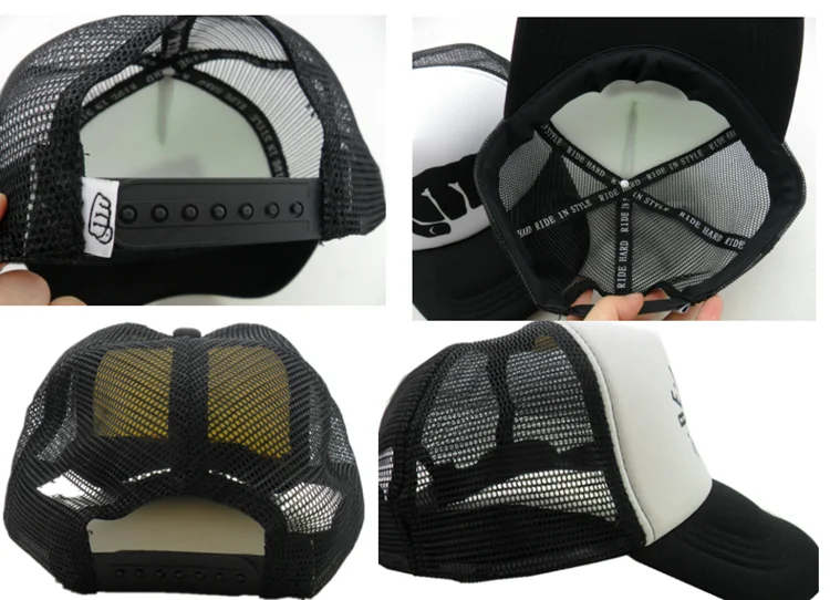 Customs 5panel Black White Foam Mesh Trucker Hat Cheap Printable Foam