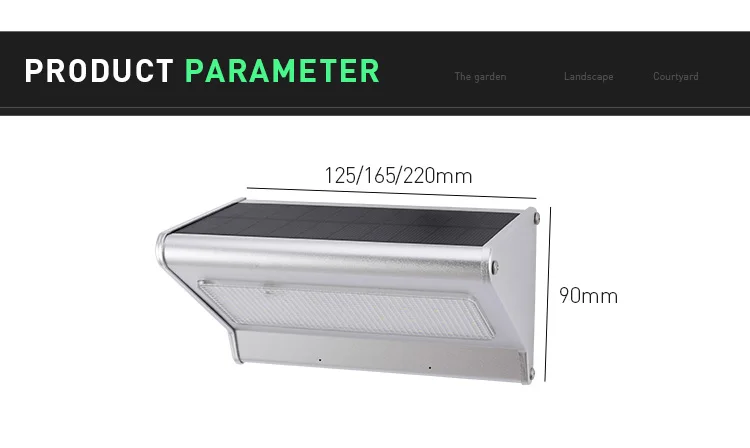 Aluminum Alloy Wireless Waterproof 3 IN 1 Mode Super Bright Security Wall lamps Led Solar Light Outdoor Motion Sensor
