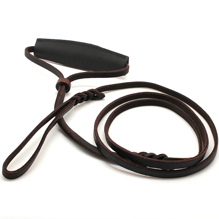 2020 High Quality Soft Texture Genuine Leather Braided Dog Leashes