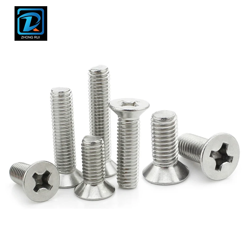 
304 Stainless Steel Phillips Flat Head Machine Screw 